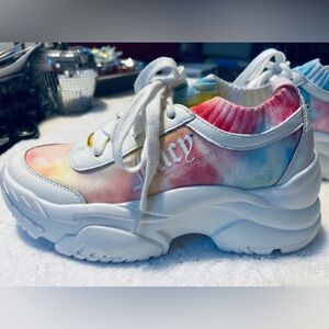 Almost Brand New JUICY COUTURE Tie Dye Chunky Sneakers - Women’s Size 7